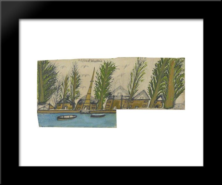 Shoreline 20x24 Black Modern Wood Framed Art Print Poster by Wallis, Alfred