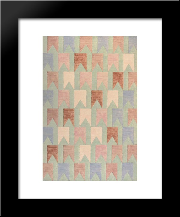 Bandeirinhas 20x24 Black Modern Wood Framed Art Print Poster by Volpi, Alfredo