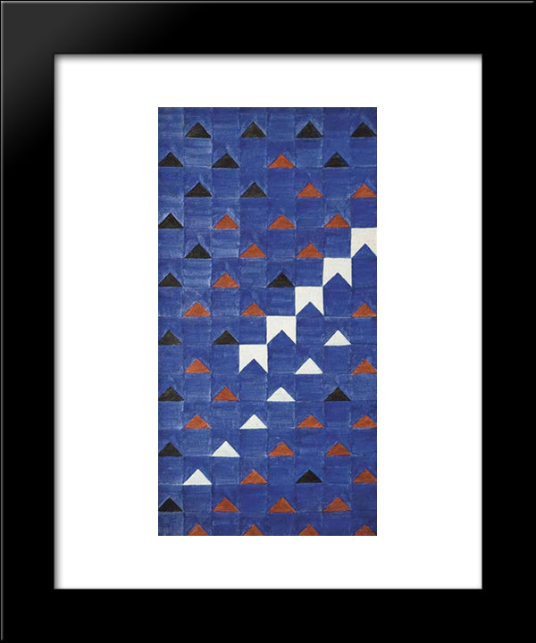 Bandeirinhas Estruturadas 20x24 Black Modern Wood Framed Art Print Poster by Volpi, Alfredo