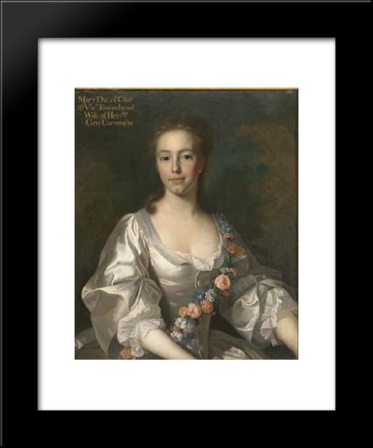 Hon. Mary Townshend, The Daughter Of Charles Townshend, 2Nd Viscount Townshend Of Raynham And Dorothy Walpole 20x24 Black Modern Wood Framed Art Print Poster by Ramsay, Allan