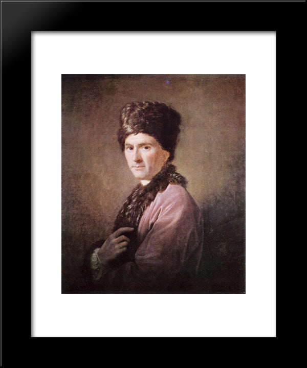 Jean Jacques Rousseau 20x24 Black Modern Wood Framed Art Print Poster by Ramsay, Allan