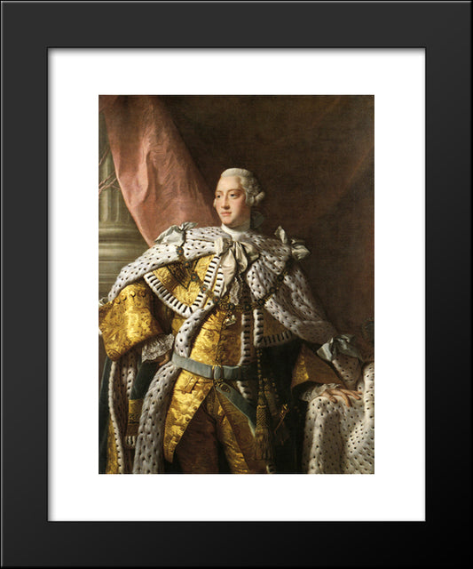 King George Iii 20x24 Black Modern Wood Framed Art Print Poster by Ramsay, Allan