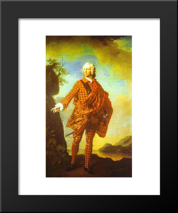 Norman The Red Man, 22Nd Chief Of Macleod 20x24 Black Modern Wood Framed Art Print Poster by Ramsay, Allan