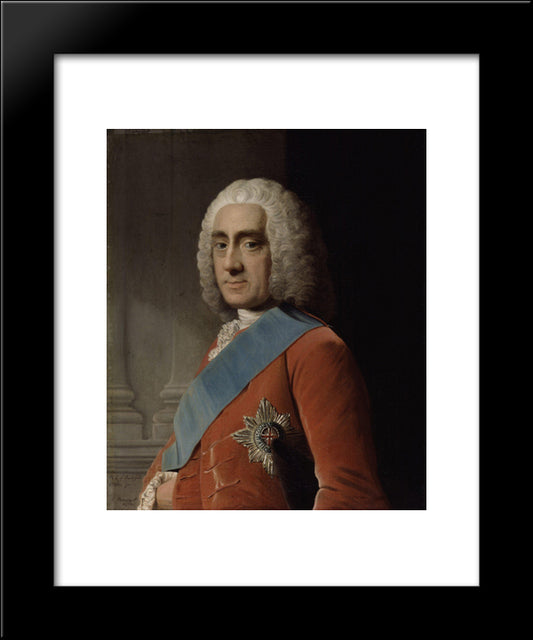 Philip Dormer Stanhope, 4Th Earl Of Chesterfield 20x24 Black Modern Wood Framed Art Print Poster by Ramsay, Allan