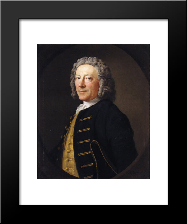 Portrait Of A Naval Officer 20x24 Black Modern Wood Framed Art Print Poster by Ramsay, Allan