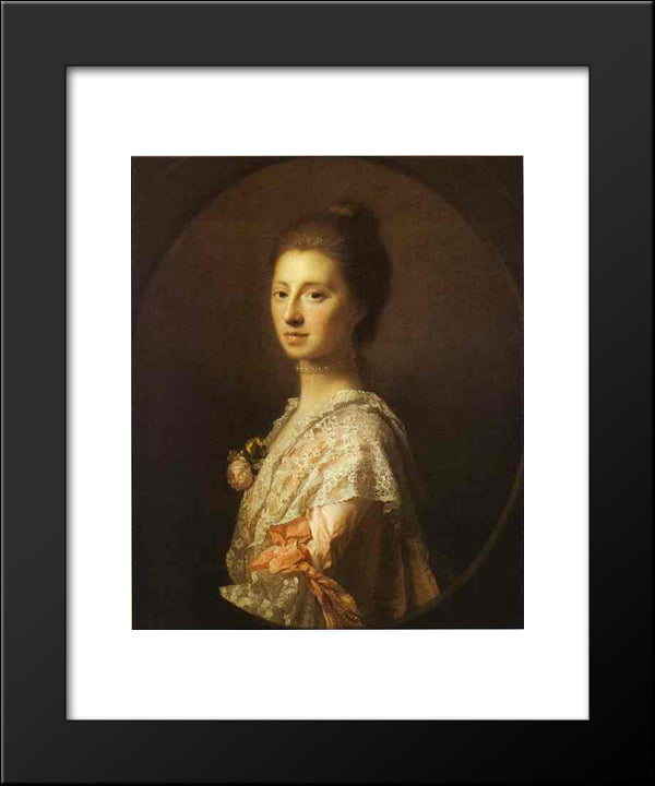 Portrait Of Anne Bruce, Mrs. Bruce Of Arnot 20x24 Black Modern Wood Framed Art Print Poster by Ramsay, Allan