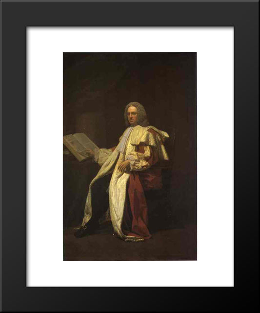 Portrait Of Archibald Campbell, 3Rd Duke Of Argyll 20x24 Black Modern Wood Framed Art Print Poster by Ramsay, Allan