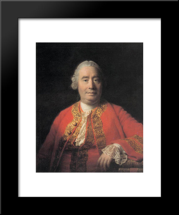 Portrait Of David Hume 20x24 Black Modern Wood Framed Art Print Poster by Ramsay, Allan