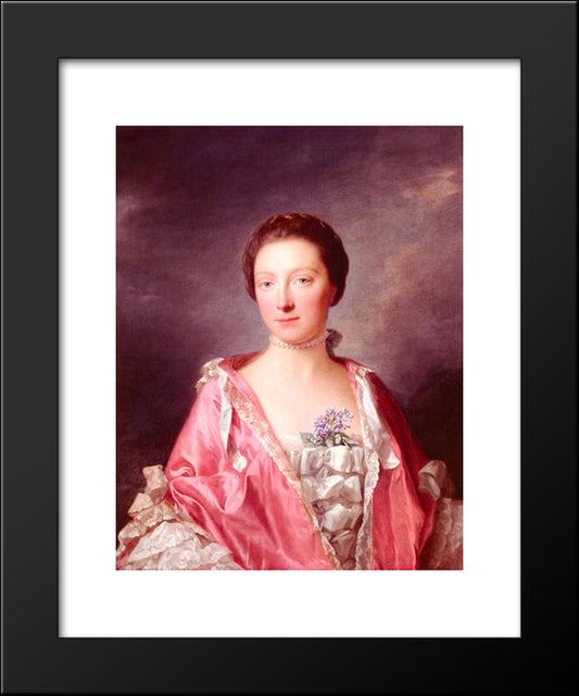 Portrait Of Elizabeth Gunning, Duchess Of Argyll 20x24 Black Modern Wood Framed Art Print Poster by Ramsay, Allan