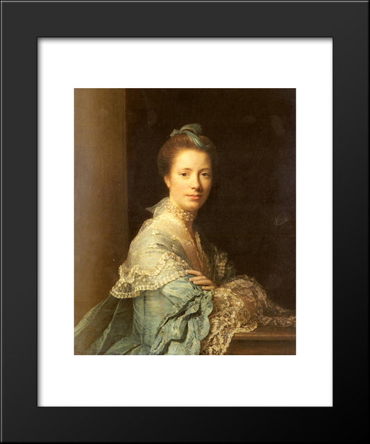 Portrait Of Jean Abercromby, Mrs Morison 20x24 Black Modern Wood Framed Art Print Poster by Ramsay, Allan