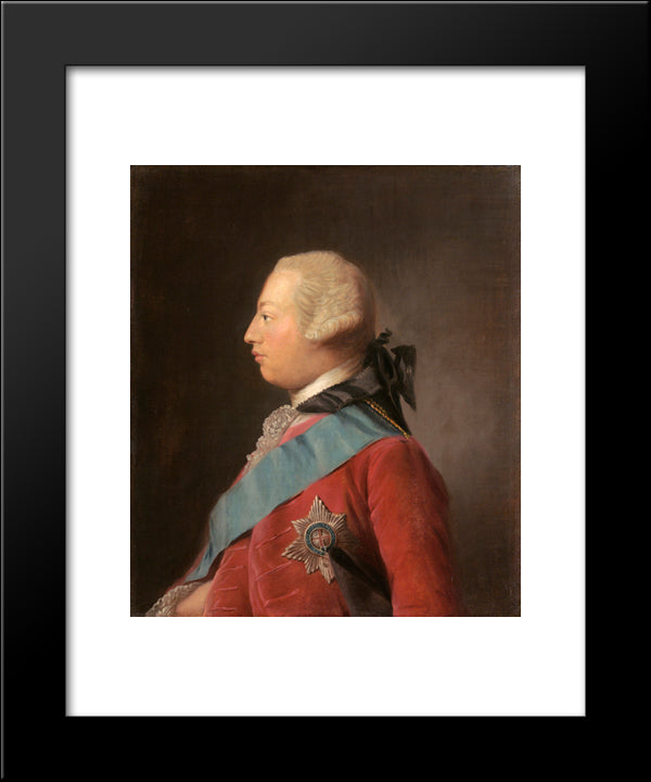 Portrait Of King George Iii 20x24 Black Modern Wood Framed Art Print Poster by Ramsay, Allan