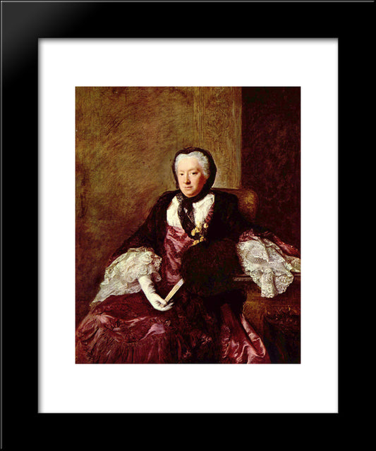 Portrait Of Mary Atkins (Mrs. Martin) 20x24 Black Modern Wood Framed Art Print Poster by Ramsay, Allan