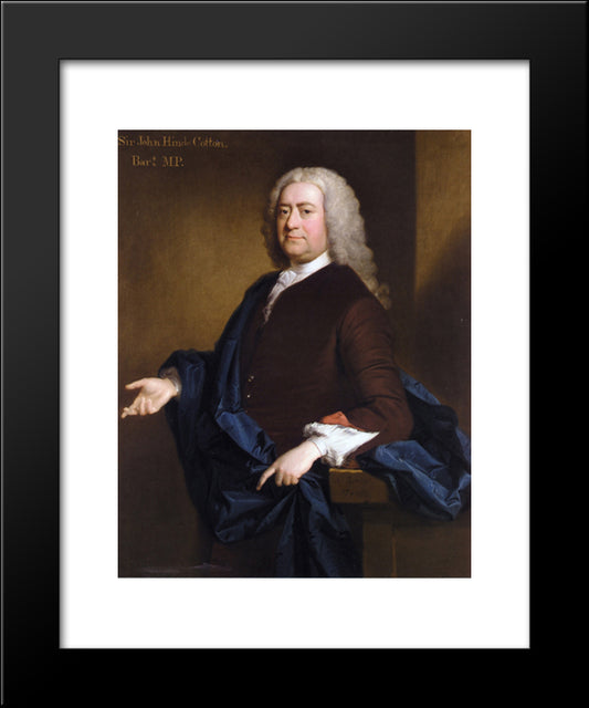 Portrait Of Sir John Hynde Cotton, 3Rd Bt 20x24 Black Modern Wood Framed Art Print Poster by Ramsay, Allan