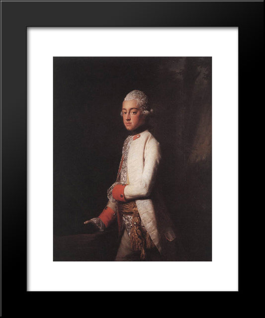 Prince George Augustus Of Mecklenburg Strelitz 20x24 Black Modern Wood Framed Art Print Poster by Ramsay, Allan