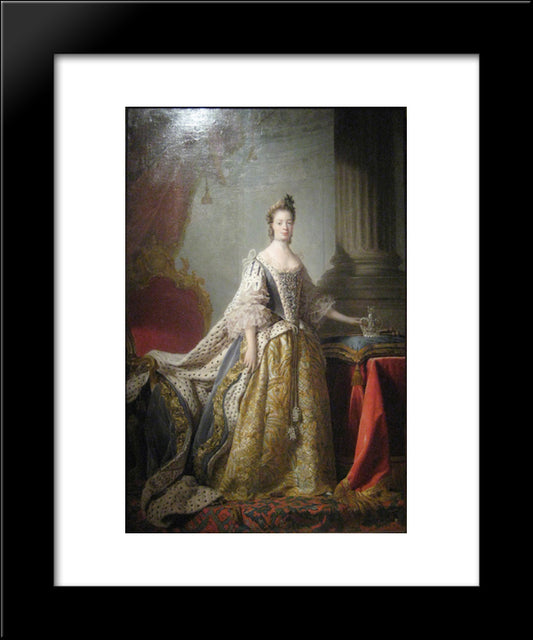 Queen Charlotte 20x24 Black Modern Wood Framed Art Print Poster by Ramsay, Allan