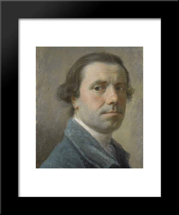 Self-Portrait 20x24 Black Modern Wood Framed Art Print Poster by Ramsay, Allan