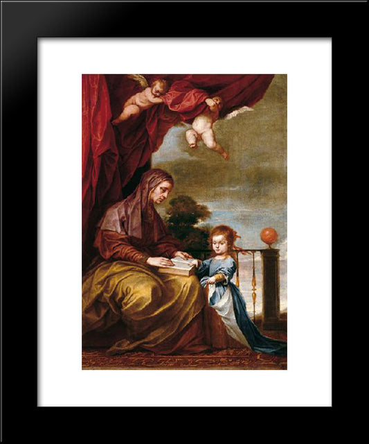 Education Of The Virgin 20x24 Black Modern Wood Framed Art Print Poster by Cano, Alonzo