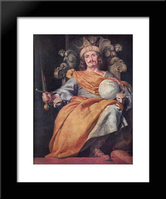 Ideal Portrait Of A Spanish King 20x24 Black Modern Wood Framed Art Print Poster by Cano, Alonzo