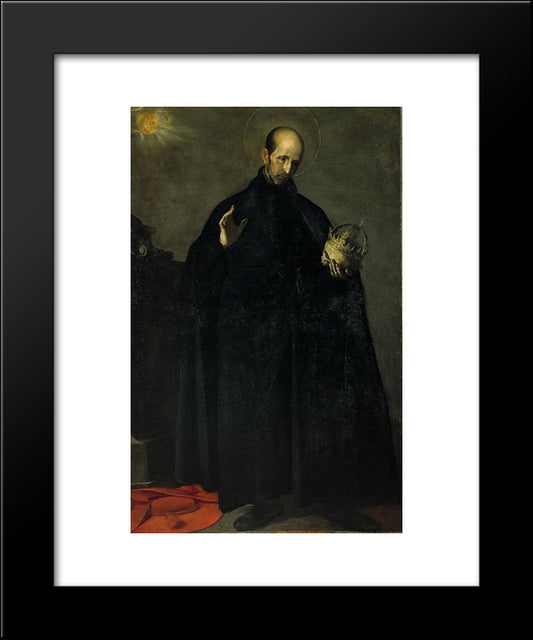 San Francisco De Borja (Saint Francis Borgia) 20x24 Black Modern Wood Framed Art Print Poster by Cano, Alonzo