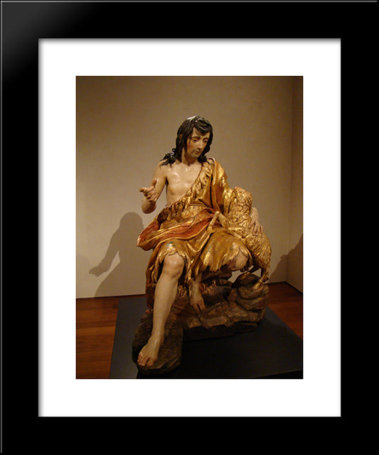 St. John The Baptist 20x24 Black Modern Wood Framed Art Print Poster by Cano, Alonzo