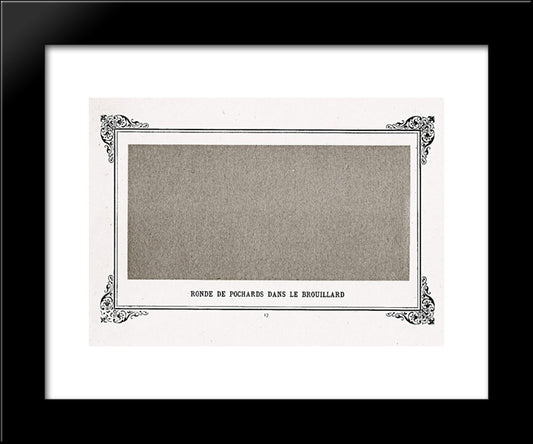 Band Of Greyfriars In The Fog (Band Of Dusty Drunks In The Fog) 20x24 Black Modern Wood Framed Art Print Poster by Allais, Alphonse