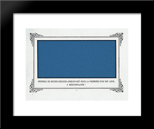 Fear Of Navy Recruits Seeing The Mediterranean For The First Time 20x24 Black Modern Wood Framed Art Print Poster by Allais, Alphonse