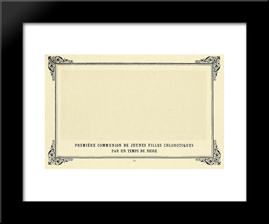 First Communion Of Anaemic Young Girls In The Snow 20x24 Black Modern Wood Framed Art Print Poster by Allais, Alphonse