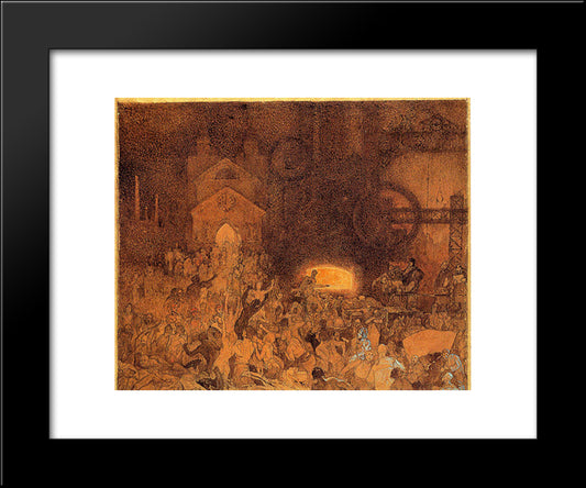 Age Of Reason 20x24 Black Modern Wood Framed Art Print Poster by Mucha, Alphonse