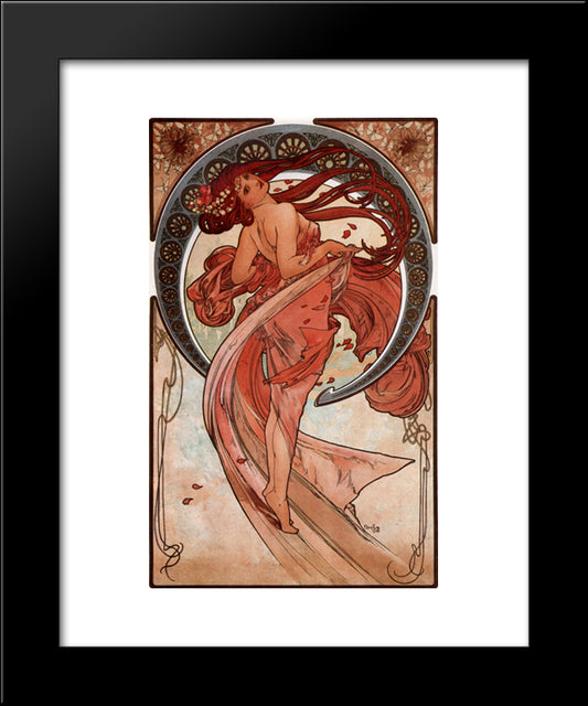 Dance 20x24 Black Modern Wood Framed Art Print Poster by Mucha, Alphonse