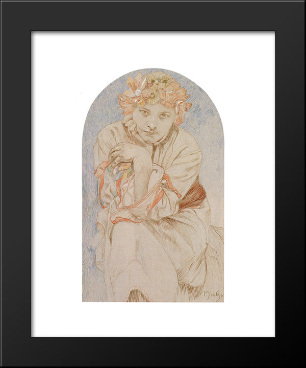 Envisage 20x24 Black Modern Wood Framed Art Print Poster by Mucha, Alphonse