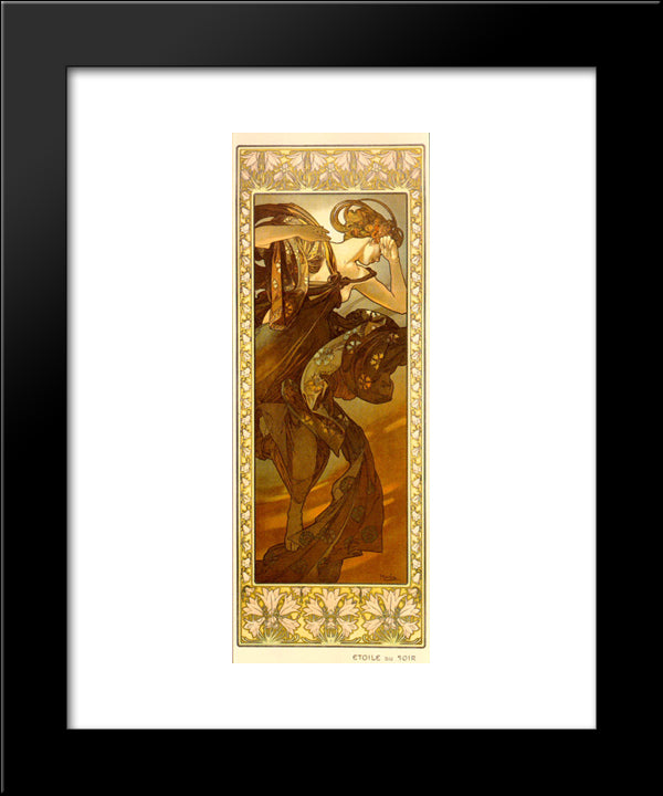 Evestar 20x24 Black Modern Wood Framed Art Print Poster by Mucha, Alphonse