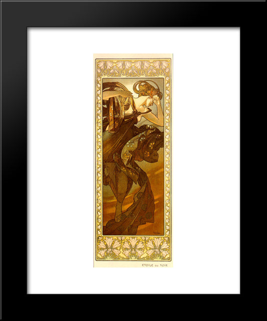 Evestar 20x24 Black Modern Wood Framed Art Print Poster by Mucha, Alphonse