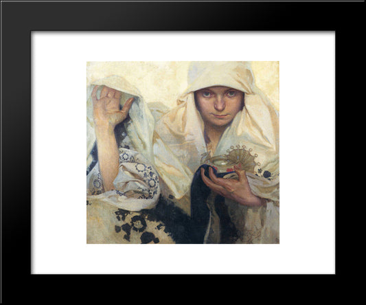 Fate 20x24 Black Modern Wood Framed Art Print Poster by Mucha, Alphonse