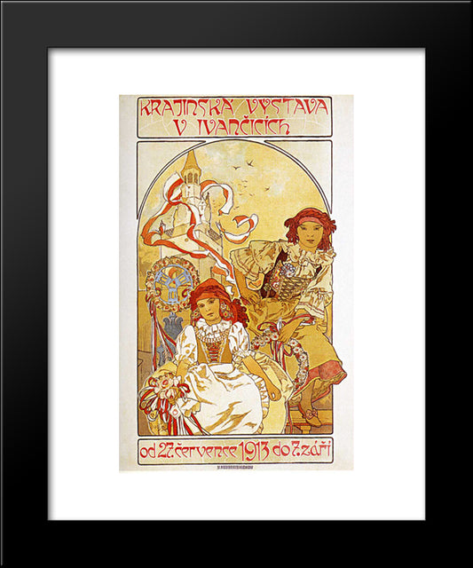 Regional Exhibition In Ivancice 20x24 Black Modern Wood Framed Art Print Poster by Mucha, Alphonse