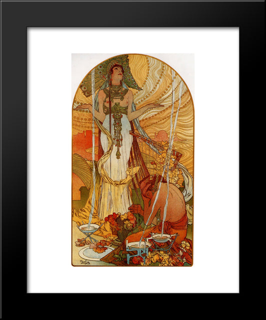 Salammbo 20x24 Black Modern Wood Framed Art Print Poster by Mucha, Alphonse