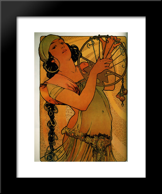 Salome 20x24 Black Modern Wood Framed Art Print Poster by Mucha, Alphonse