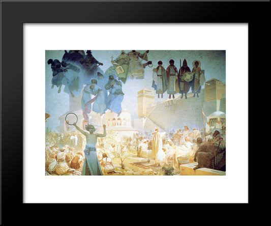 The Introduction Of The Slavonic Liturgy 20x24 Black Modern Wood Framed Art Print Poster by Mucha, Alphonse