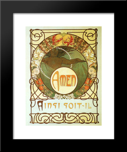 The Pater 20x24 Black Modern Wood Framed Art Print Poster by Mucha, Alphonse