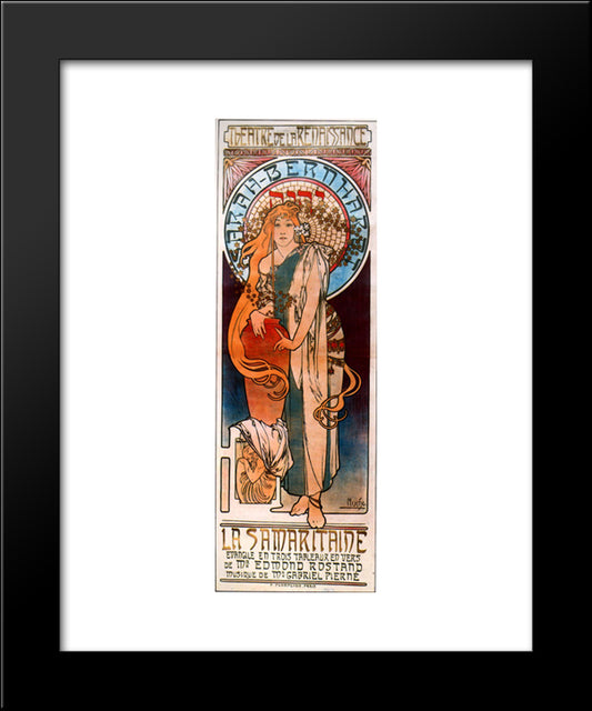 The Samaritan 20x24 Black Modern Wood Framed Art Print Poster by Mucha, Alphonse