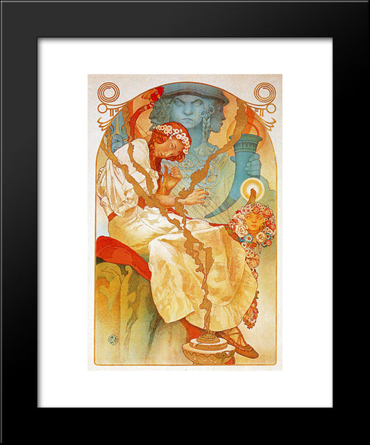 The Slav Epic 20x24 Black Modern Wood Framed Art Print Poster by Mucha, Alphonse