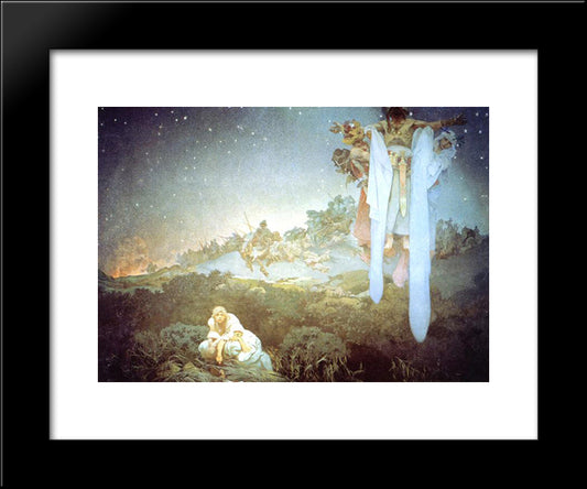 The Slavs In Their Original Homeland 20x24 Black Modern Wood Framed Art Print Poster by Mucha, Alphonse