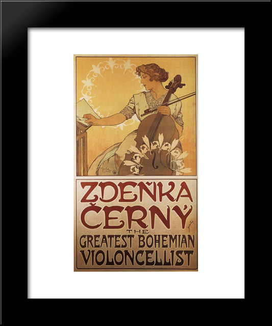 Zdenka Cerny 20x24 Black Modern Wood Framed Art Print Poster by Mucha, Alphonse