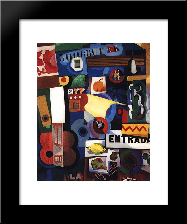 Entrada 20x24 Black Modern Wood Framed Art Print Poster by Souza Cardoso, Amadeo de