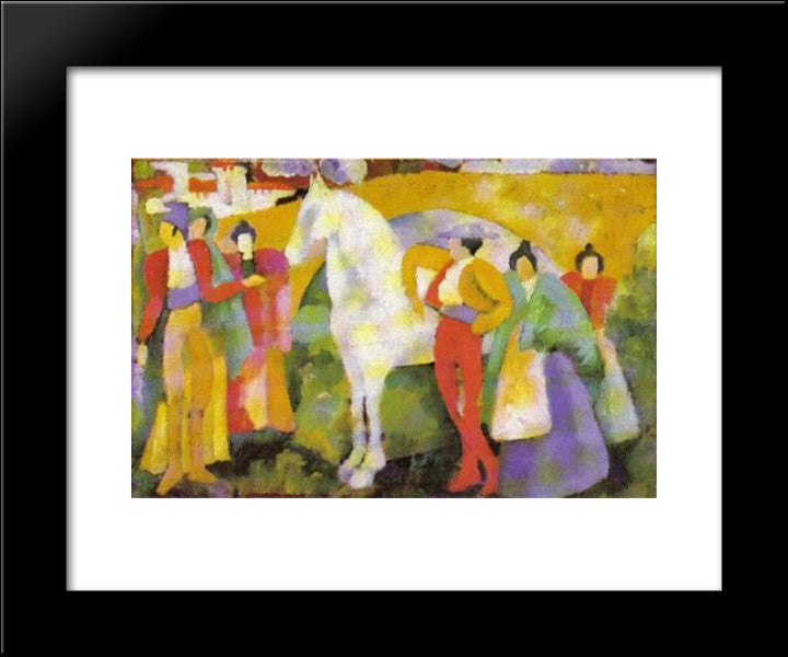 Gypsies 20x24 Black Modern Wood Framed Art Print Poster by Souza Cardoso, Amadeo de