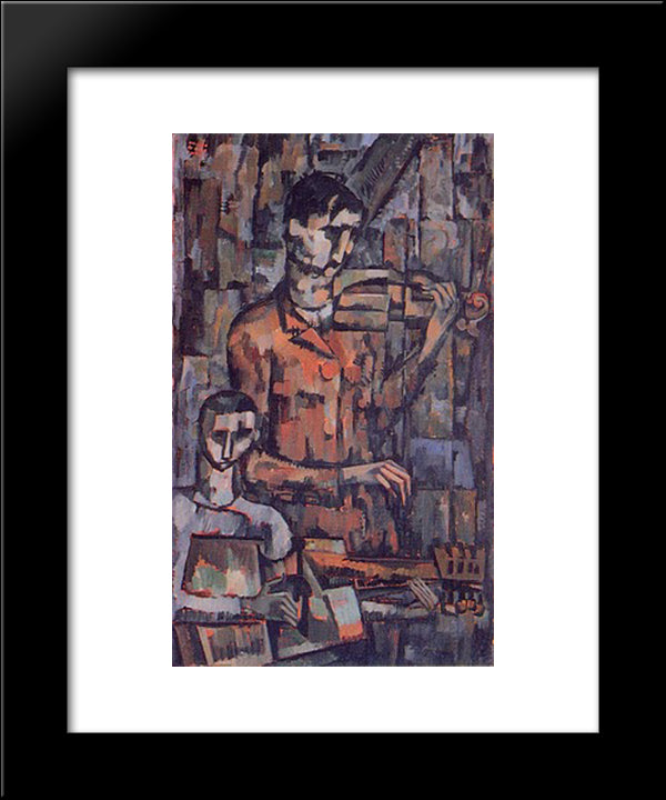 Life Of Instruments 1916 20x24 Black Modern Wood Framed Art Print Poster by Souza Cardoso, Amadeo de