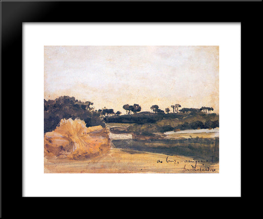 Pont - L'Albbe 20x24 Black Modern Wood Framed Art Print Poster by Souza Cardoso, Amadeo de