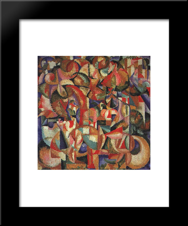 Riders 20x24 Black Modern Wood Framed Art Print Poster by Souza Cardoso, Amadeo de