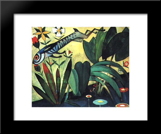 The Leap Of The Rabbit 20x24 Black Modern Wood Framed Art Print Poster by Souza Cardoso, Amadeo de