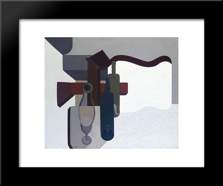 Composition Ii 20x24 Black Modern Wood Framed Art Print Poster by Ozenfant, Amedee