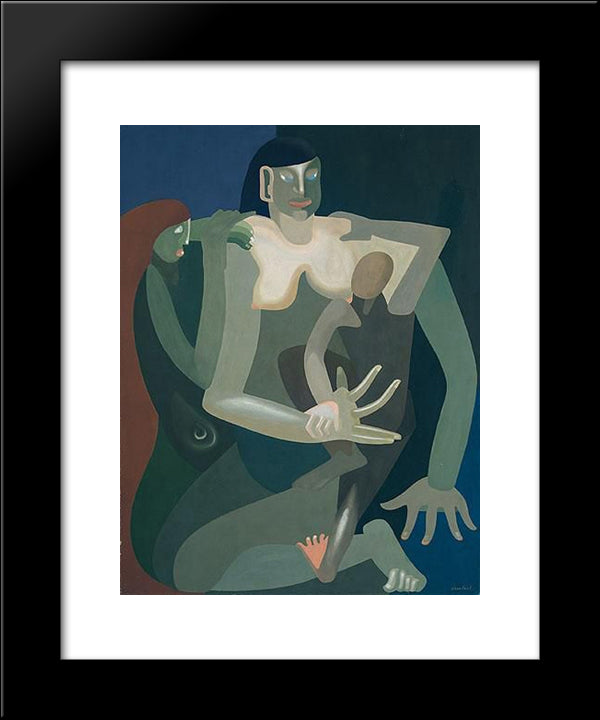 Maternity 20x24 Black Modern Wood Framed Art Print Poster by Ozenfant, Amedee